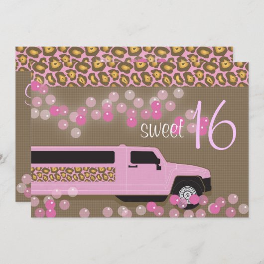 Sweet 16 Invitation (Devant / Derrière)