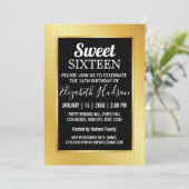 Sweet 16 Invitation avec Speckles d'or (Debout devant)