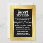 Sweet 16 Invitation avec Speckles d'or (Dos)