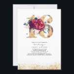 Sweet 16 Invitation Bourgogne Rouge et Or<br><div class="desc">Sweet sixteen Parties scintillant or Invitation d'anniversaire</div>