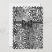 Sweet 16 Invitation - Bow noir et argent (Dos)