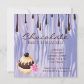 Sweet 16 Invitation Chocolat Cupcake Purple (Dos)