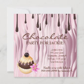 Sweet 16 Invitation Chocolat Cupcake rose 2 (Dos)
