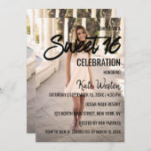 Sweet 16 Invitation Conception Modèle photo person (Devant / Derrière)