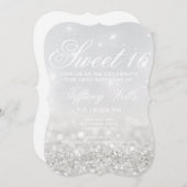 Sweet 16 Invitation de fête d'anniversaire | Silve (Devant / Derrière)