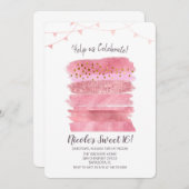 Sweet 16 Invitation de gâteau d'anniversaire (Devant / Derrière)