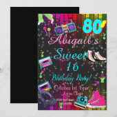 Sweet 16, Invitation des années 80, Retour aux ann (Devant / Derrière)