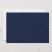 Sweet 16 | Invitation en damas bleu roi et or (Dos)