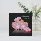 Sweet 16 Invitation rose et noir (Debout devant)