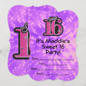 Sweet 16 Invitations (Devant / Derrière)