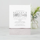 SWEET 16 Invitations à la fête de glam étincelante (Debout devant)
