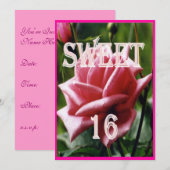 SWEET 16 INVITATIONS DE FÊTE - ANNIVERSAIRE DONS (Devant / Derrière)