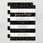 Sweet 16 Invitations de fête d'anniversaire (Devant / Derrière)