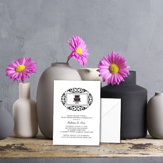 Sweet 16 Invitations de fête d'anniversaire