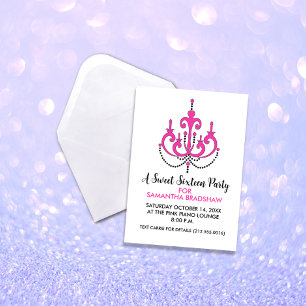 Sweet 16 Invitations de fête d'anniversaire