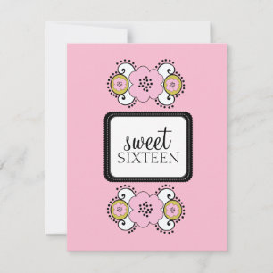 Sweet 16 Invitations de fête d'anniversaire {Boho