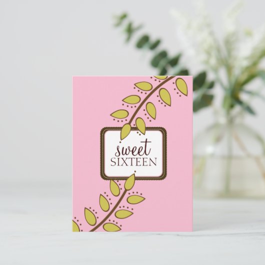 Sweet 16 Invitations de fête d'anniversaire {Boho (Debout devant)