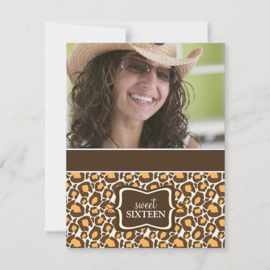 Sweet 16 Invitations de fête d'anniversaire {Poste (Devant)
