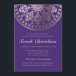 Sweet 16 Invitations de parties - Élégante huile d<br><div class="desc">Mandala solaire à motif damassé complexe avec fausse couche de feuille d'or. Vous pouvez changer la couleur de l'arrière - plan à ce que vous voulez. Vous pouvez également déplacer,  faire pivoter et redimensionner les mandala(s) comme vous le souhaitez des deux côtés.</div>