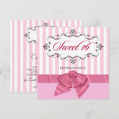 Sweet 16 - Invitations personnalisées à la fête d' (Devant / Derrière)