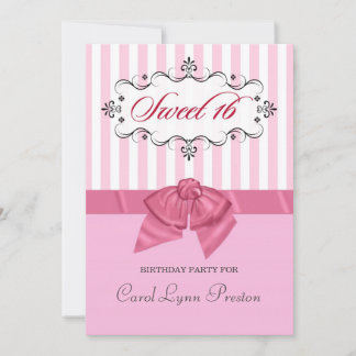 Sweet 16 - Invitations personnalisées à la fête d'