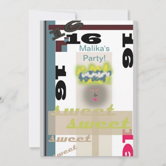 Sweet 16 kaart (Voorkant)