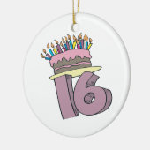 Sweet 16 keramisch ornament (Links)