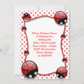 Sweet 16 Ladybug Anniversaire Invitation (Dos)