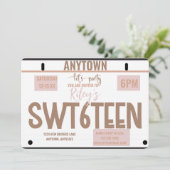 Sweet 16 | Licentie | 16e verjaardag Kaart (Staand voorkant)