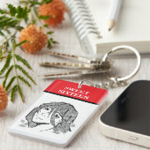 Sweet 16 lineart  sleutelhanger (Voorkant Rechts)