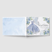 Sweet 16 Livre d'hôtes Silver Dusty Blue Gown Flor (Complet)