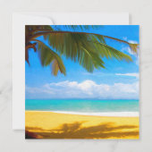Sweet 16 Luau Beach Party Kaart (Achterkant)