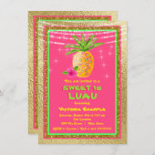 Sweet 16 Luau Verjaardag Uitnodiging (Voorkant / Achterkant)
