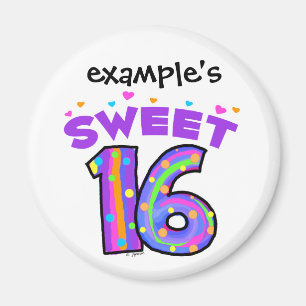 Sweet 16 magneet - creëer je eigen