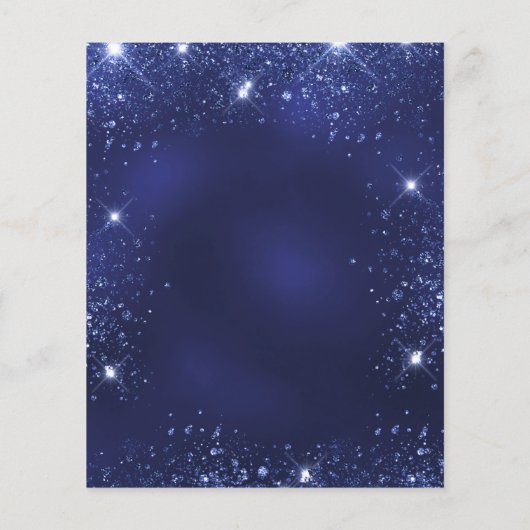 Sweet 16 marineblauwe jurk tiara uitnodiging (Achterkant)