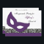 Sweet 16 Masquerade party Invitation<br><div class="desc">une invitation à la masquerade tendance,  facilement personnalisable,  cliquez sur "customiser" pour d'autres options : ajout,  modification,  suppression,  redimensionnement,  recoloration,  restylage,  texte et images</div>