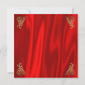 Sweet 16 Masquerade | Red Sweet Sixteen Birthday Kaart (Achterkant)