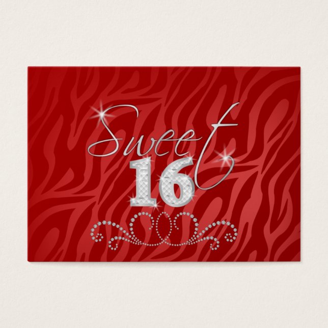 Sweet 16 Mini Invitations Anniversaires (Devant)