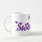 Sweet 16 naam 16e verjaardag paars koffiemok (Links)