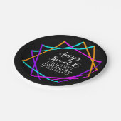 Sweet 16 Neon Glow in the Dark Bars Party Papieren Bordje (Gekanteld)