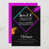 Sweet 16 Neon Glow in the Dark Multi Laser Paint Kaart (Voorkant / Achterkant)