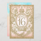 Sweet 16 Once Upon a Time Princess Invitation (Devant / Derrière)