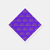 Sweet 16 Paars Gold Typografie Patroon Elegant Servetten (Hoek)