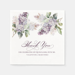 Sweet 16 Paarse Lila lentebloem cocktail Servet