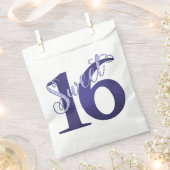 Sweet 16 | Paarse Waterverf Grunge en Glitter Bedankzakje (Geknipt)