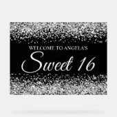 Sweet 16 Pailleté Argent Noir (Recto)