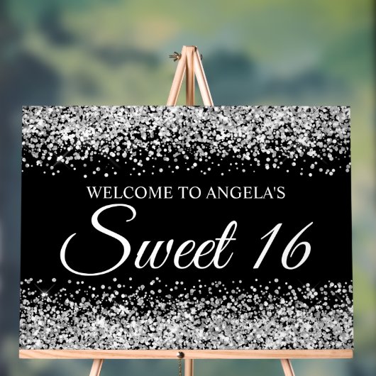 Sweet 16 Pailleté Argent Noir (Neutre)