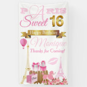 Sweet 16 Paris Banner (Verticaal)