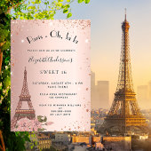 Sweet 16 Paris roos Gold glitter Eiffeltoren Kaart