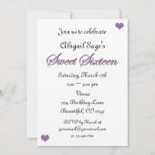 Sweet 16 Paris Tour Eiffel Invitation Anniversaire (Dos)